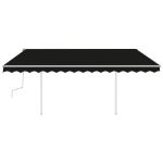 Tenda da Sole Retrattile Manuale con LED 4x3,5 m Antracite