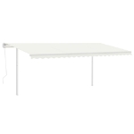 Tenda Automatica con Sensore Vento e LED 5x3,5 m Crema