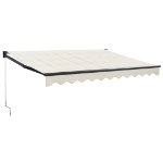 Tenda da Sole Retrattile Crema 3,5x2,5 m in Tessuto e Alluminio