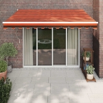 Tenda Sole Automatica Retrattile Arancione e Marrone 3,5x2,5 m