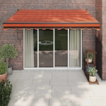Tenda Sole Automatica Retrattile Arancione e Marrone 3,5x2,5 m
