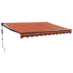 Tenda Sole Automatica Retrattile Arancione e Marrone 3,5x2,5 m