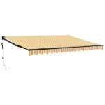 Tenda Sole Automatica Retrattile Gialla e Bianca 4x3 m