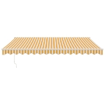 Tenda Sole Automatica Retrattile Gialla e Bianca 4,5x3 m