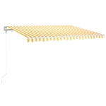 Tenda Automatica con Sensore Vento LED 400x300 cm Gialla Bianca