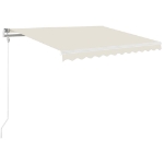 Tenda da Sole Retrattile Manuale con LED 350x250 cm Crema