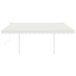 Tenda da Sole Retrattile Manuale con LED 4,5x3 m Crema