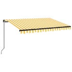 Tenda da Sole Retrattile Manuale 350x250 cm Gialla e Bianca