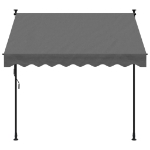 Tenda da Sole Retrattile Antracite 200x150 cm Tessuto e Acciaio
