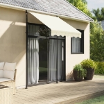 Tenda da Sole Retrattile Crema 150x150 cm in Tessuto e Acciaio