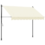 Tenda da Sole Retrattile Crema 250x150 cm in Tessuto e Acciaio