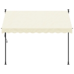 Tenda da Sole Retrattile Crema 250x150 cm in Tessuto e Acciaio