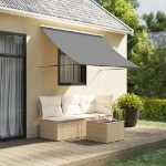 Tenda da Sole Retrattile Antracite 200x150 cm Tessuto e Acciaio