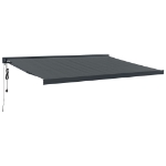 Tenda da Sole Retrattile Antracite 4x3 m in Tessuto e Alluminio