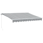Tenda da Sole Retrattile Manuale con LED Antracite e Bianco