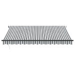 Tenda da Sole Retrattile Manuale Antracite e Bianco 400x350 cm
