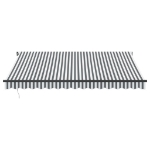 Tenda da Sole Retrattile Manuale Antracite e Bianco 400x300 cm