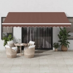 Tenda da Sole Retrattile Automatica Marrone 450x350 cm