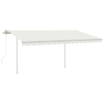 Tenda Automatica con Sensore Vento e LED 4x3,5 m Crema