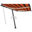 Tenda Automatica Sensore Vento e LED 350x250 cm Arancio Marrone