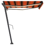 Tenda Automatica Sensore Vento e LED 350x250 cm Arancio Marrone