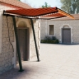 Tenda Automatica Sensore Vento LED 3,5x2,5m Arancio Marrone