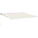 Tenda da Sole Retrattile Crema 4x3 m in Tessuto e Alluminio