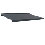 Tenda da Sole Retrattile Antracite 3x2,5 m Tessuto e Alluminio