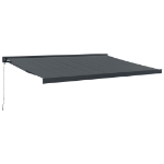 Tenda da Sole Retrattile Antracite 4x3 m in Tessuto e Alluminio
