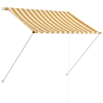 Tenda da Sole Retrattile 150x150 cm Giallo e Bianco