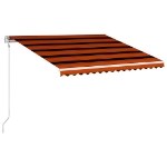 Tenda da Sole Retrattile Automatica 400x300 cm Arancione e Marrone
