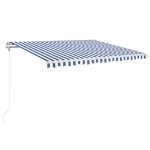 Tenda da Sole Retrattile Automatica 400x350 cm Blu e Bianca