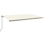 Tenda Automatica con Sensore Vento e LED 600x350 cm Crema