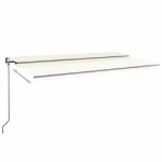 Tenda Automatica con Sensore Vento e LED 600x350 cm Crema