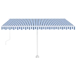 Tenda Retrattile Automatica con Palo 450x350 cm Arancio Marrone