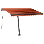 Tenda Automatica Sensore Vento e LED 300x250 cm Arancio Marrone