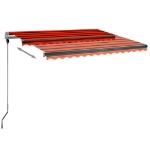 Tenda Automatica Sensore Vento e LED 300x250 cm Arancio Marrone