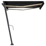 Tenda Automatica con Sensore Vento e LED 350x250 cm Antracite