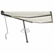 Tenda da Sole Retrattile Manuale con LED 450x300 cm Crema