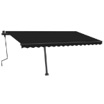 Tenda Sole Retrattile Manuale con Palo 450x350 cm Antracite