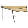 Tenda Automatica Sensore Vento e LED 450x350 cm Gialla Bianca