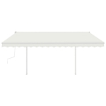 Tenda da Sole Retrattile Manuale con Pali 4x3 m Crema