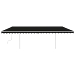 Tenda da Sole Retrattile Manuale con LED 6x3 m Antracite
