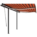 Tenda Automatica con Sensore Vento LED 3x2,5 m Arancio Marrone