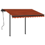 Tenda Automatica con Sensore Vento LED 3x2,5 m Arancio Marrone