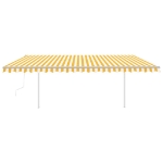 Tenda Automatica con Sensore Vento LED 5x3,5 m Gialla e Bianca