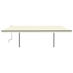 Tenda da Sole Retrattile Automatica con Pali 6x3,5 m Crema