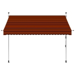 Tenda da Sole Retrattile Manuale 250 cm Arancione e Marrone