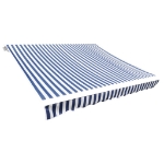 Tenda Parasole in Tela Blu e Bianco 4x3m (Telaio non Incluso)