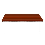 Tenda da Sole Retrattile Manuale 400 cm Arancione e Marrone